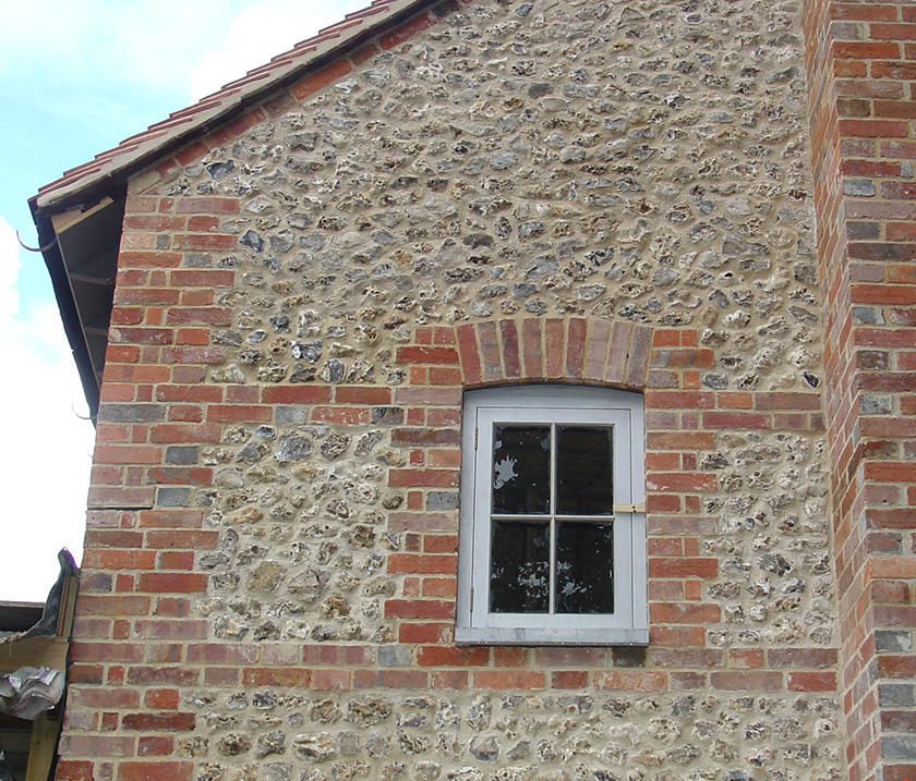 brickwork and flintwork